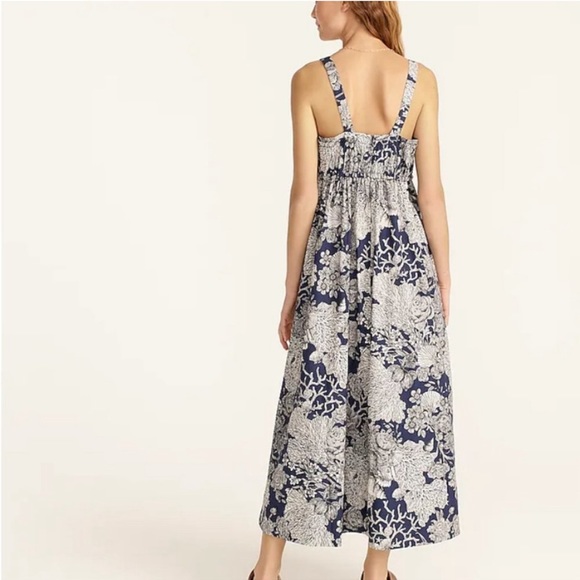 (Sold)J. Crew Gathered tank midi dress in Ratti seashell print size 4 - Picture 5 of 9